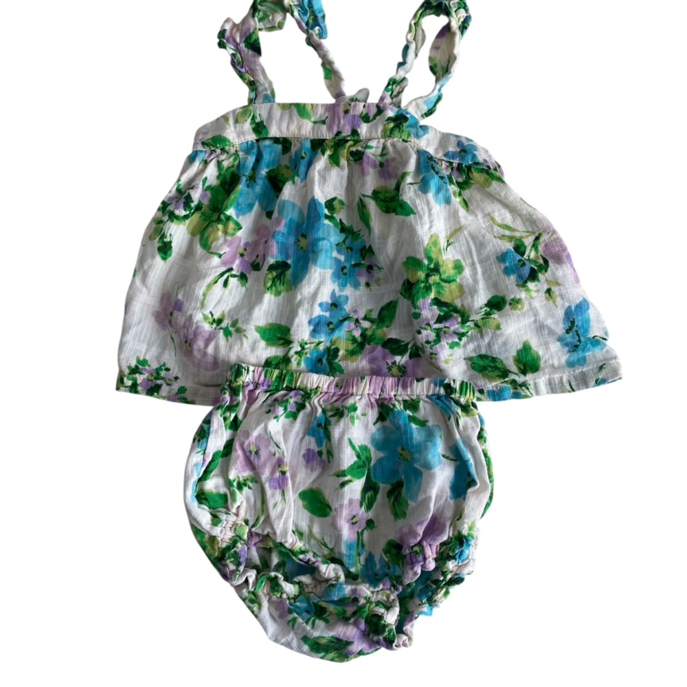 Old Navy Baby Girl Floral Short Set – 12–18 Months